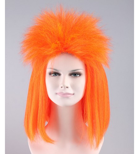 Orange Punk Girl Mullet Wig